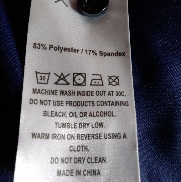 MAelreg performance polo Long sleeve XL Dark blue swirl pattern yellow t… - Picture 8 of 15